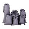 Bolsa de tela impermeable para batería externa, bolsa de almacenamiento para batería externa de teléfono móvil, bolsa gris impermeable, palo para selfies, bolsillo de felpa negra con cordón