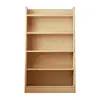 Estantería de pie contra la pared, estante de almacenamiento y exhibición de varios niveles en forma de escalera, estantería simple estilo madera natural para uso doméstico