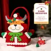 Bolsa de Regalo de Fieltro Navideño Bolsa de Manzana para Nochebuena Caja de Empaque de Regalo de Dulces Navideños de Mano Caja de Regalo de Manzana de la Paz