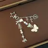 Estilo Milenio Y2K Colgante de Bolso Mariposa Estrella de Cinco Puntas Moda Cadena para Teléfono Móvil Oso Cruz Llavero con Cuentas