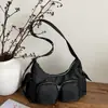 Nova Bolsa Tote Multibolsos para Mulheres Primavera/Verão 2026, Bolsa de Ombro Casual de Grande Capacidade, Bolsa Transversal Personalizada Tendência