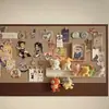 Painel de Feltro Parede de Fotos Quadro de Mensagens Painel de Cortiça Painel de Exibição Decoração de Parede Criação de Ambiente para Jardim de Infância Adesivos de Parede Autoadesivos para Dormitório