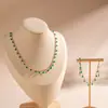 Moda Transfronteriza Europea y Americana de Gama Alta Colorido Conjunto de Collar con Borlas Ojo del Diablo Joyería Creativa de Nicho Corazón para Mujeres