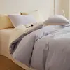 2026 Novo Conjunto de Roupa de Cama de Algodão Quatro Peças 100% Algodão Flanela Escovada Grau para Dormir Nu Lençol de Casa Capa de Edredom Classe A Estilo Simples