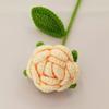 Cor Sólida Rosa Lã Tricotada Tricotada à Mão DIY Flores Falsas Artificiais Casamento Floral Produtos Acabados como Presentes Atacado