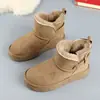 2026 Nuevo Estilo de Invierno Botas de Nieve Gruesas, Forradas de Polar, Modernas, Versátiles y Cálidas para Mujer, Botines Cortos Slip-On de Suela Gruesa que Aumentan la Altura