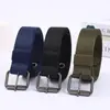Cinto de Fivela de Pino em Lona Porosa Cinto de Lona Masculino 3,7 cm de Largura Longo Cinto de Treinamento Militar Cinto Tático para Exterior