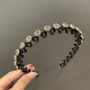 2021 Nueva Ola Diadema de Perlas para Mujer Verano Lavar la Cara Cabello Corto Artefacto para Cabello Roto Horquilla Clip Diadema Perezosa Accesorios para el Cabello