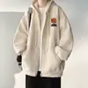 Moletom cardigã novo para primavera e outono de 2026, jaqueta com capuz solta estilo americano da moda para homens e mulheres, novo estilo popular para o inverno