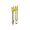 Conector de alimentación de CC personalizado de 2,5 mm, sin disco, de un solo tono, 21,5 L, niquelado, con pegamento amarillo, para auriculares de 2,5 pines