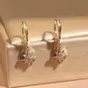 Lote mixto de varios estilos aretes de oro para mujer con colgante geométrico de circón microincrustado joyería de oreja de nicho de alta gama