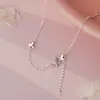 Pulseira de Prata Esterlina S925 com Pingente de Laço Fresco Estilo Doce Fofa Fresca Elegante Fada Nicho Joia de Mão Dropshipping