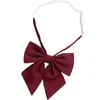 Pajarita de Plumas Jk Uniforme Pajarita de Color Sólido Estilo Academia Femenina Camisa Accesorios de Uniforme Escolar Traje de Marinero Pajarita Pluma Roja