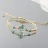 Pulsera de Serie de Flores Secas al por Mayor Vidrio Espécimen de Flor Real Gipsófila Flor de Durazno Árbol de la Fortuna Mariposa Pulsera Escénica Joyería