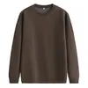Mono Ligero de Punto Canalé Hombro Caído Color Sólido Sudadera con Capucha Cuello Redondo Logo Personalizado Base Lisa Color Sólido Estampado de Texto
