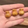Sândalo Esculpido Bolsa da Fortuna Bolsa de Dinheiro DIY Wen Brinquedo Contas de Buda Acessórios de Joia Corrente para Celular Pulseira Pingente Itens para Pendurar na Bolsa