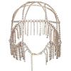 Amazon Nova Borla Strass Chapéu Cadeia de Cabelo Europeu e Americano Estilo Étnico Completo Diamante Cadeia de Cabelo Rede de Cabelo Corrente de Cabelo Feminino