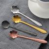 Cuchara de Café con Forma de Flor de Plata Creativa al por Mayor, Cuchara de Acero Inoxidable Engrosada, Cuchara para Revolver, Cuchara Flor, Cuchara Flor con Mango Largo