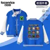 Ropa de Minecraft Chaqueta para Niños Otoño Chaqueta de Béisbol de Otoño para Niños Chaqueta Elegante para Niños Prenda Infantil de Moda