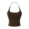 Camisola Gruesa Engrosada Ajustada Estilo Chica Caliente 2026 Nuevo Modelo Principios de Primavera Top de Espalda Bonita con Copas Sin Mangas Camiseta Básica