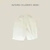 Pantalones casuales de algodón puro para bebé de principios de otoño 2026 primavera y otoño nuevos estilo coreano holgados versátiles de pierna recta para niños y niñas