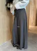 Hers Tiro Alto Dulce Otoño 2026 Estilo Coreano Sencillo Versátil Adelgazante Ceñidor de Cintura Punto Pantalones Casuales 66932