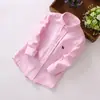 Camisas para Niños, Camisas de Manga Larga para Niños, 3-14 Años, Primavera y Otoño, Cuello Camisero, Dibujos Animados, Casual, Niños de Edad Media y Mayores, Uniformes Escolares para Niños, Tallas Pequeñas y Medianas