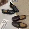 Sapatos Confortáveis de Couro Genuíno com Sola Super Macia para Mulheres Mocassins Slip-on para o Trabalho Sapatos Pequenos de Couro Preto Sapatos Mary Jane