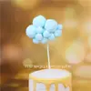 Pastel de Cumpleaños de Globo Aerostático Estéreo Adornos Decorativos Nubes de Malvavisco de Felpa Bandera para Pastel de Mesa de Postres