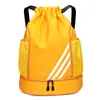 Mochila Esportiva com Cordão Transfronteiriça para Treinamento de Basquete Bolsa de Armazenamento de Grande Capacidade para Viagem ao Ar Livre Mochila Leve