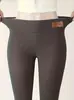 Leggings Esportivos Casuais Grossos de Cor Sólida Populares Transfronteiriços Cintura Alta Elástico Slim Calças de Yoga Esportivas Femininas