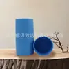 Botella Plástica Redonda de Bolita para Desodorante Spot 50g Botella de Soplado PP Botella Vacía de Bolita Cosmética Azul