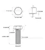1/4~1-1/2 Rosca Gruesa Grado 5 Americano Galvanizado Hexagonal Exterior Tornillo Hexagonal Exterior Grado Británico Zinc Azul Blanco Grado 8.8 Unc