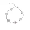 Pulseira Flor da Sorte com Zircônia Microincrustada para Mulheres Luxo Leve Elegante Design de Nicho Ins High-end Versátil Pulseira Fairy