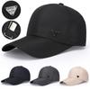 Novo Chapéu Moda para Meia-Idade e Idosos Chapéu de Sol Casual Masculino Primavera e Outono Boné de Beisebol Boné com Etiqueta Triangular e Letras