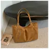 Bolso de ante de moda para debajo del brazo para mujer, nuevo estilo 2026, gran capacidad, bolso de hombro retro, acabado mate, bolso tote para el trabajo
