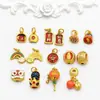 Colgante DIY Bañado en Oro Estilo Antiguo Accesorios Vintage Cuentas de la Fortuna Retro Colgante de Danza del León Collar Pulsera Cuentas Espaciadoras Cuentas para Cuerda Accesorios
