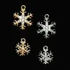Pendientes Colgantes de Copo de Nieve con Diamantes Pulsera DIY Colgante para Mujer Aleación de Zinc Galvanizado Accesorios de Joyería con Diamantes Venta Directa de Fábrica