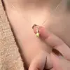 Nuevo Collar con Colgante de Estrella de Zirconia, Diseño de Nicho de Lujo Ligero, Cadena de Clavícula de Gama Alta, Collar Moderno y Versátil