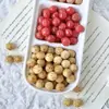 Peças de Escultura de Raiz de Tomate Rosa, Contas Soltas, Acessórios para Pulseira de Contas Artesanal DIY, Atacado Decorativo