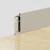 Rodapé de Liga de Alumínio com Design de Encaixe, 6cm/8cm, Borda Reta, Estilo Minimalista Moderno para Uso Doméstico
