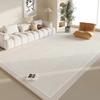 Alfombra para Sala de Estar Estilo Crema Terciopelo Cristal Lujo Ligero Alta Gama Sofá Mesa de Centro Manta Alfombra Gruesa para Dormitorio Junto a la Cama Antideslizante