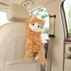 Porta-Lenços para Carro Criativo Fofo Pet Pendurado Caixa de Lenços para Carro Urso de Pelúcia Cartoon Porta-Lenços para Banco Traseiro do Carro