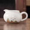 Juego de té de porcelana blanca con taza de jade y sebo, juego de té, taza de té, taza de té para hombre, filtro para té, drenaje de té, accesorios de arte de té de alta calidad