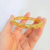 Pulseira de ouro de areia do Vietnã com cauda de fênix oca, fecho para mulheres, pulseira aberta, banhada a ouro 24k, pulseira que não desbota por muito tempo, atacado