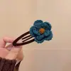 Grampo Lateral de Flor de Lã Suave para Mulheres 2025 Novo Elegante BB Clip Franja Cabelo Quebrado Testa Grampo de Cabelo