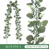 Simulación Planta Verde Colgante de Pared Eucalipto Mann Hogar Jardín Exterior Decoración Adornos Atmósfera Festiva Montaje Flores Artificiales