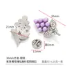 Prontos para envio, broches requintados e únicos cravejados de diamantes, acessórios DIY estilo doce para roupas, bolsas e sapatos, feitos de liga de zinco