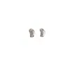 Estilo Coreano Sencillo Liso Plata Frijol Tornillo Perla Redonda Uña del Hueso de la Oreja Guisante Pequeño S925 Plata de Ley Luna Clavo de Oreja Gratis