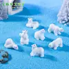 Paisaje Micro Mini Simulación Miniatura Figura de Oso Polar Accesorios de Decoración Bola de Cristal DIY Adornos Pequeños de Escritorio